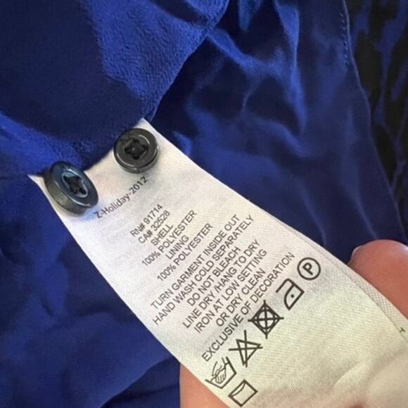 EUC Armani Exchange Semi-Sheer BlueButton up Long sleev Leopard print Top size M - Picture 9 of 12